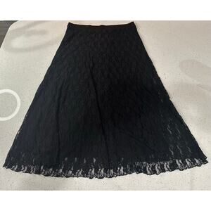 Maurice’s black lace long straight lined skirt Women’s Size 16/18